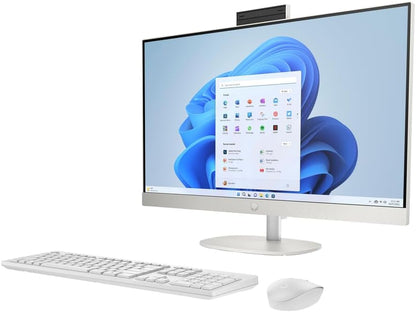 HP 27 inch All-in-One Desktop PC, FHD Touchscreen, AMD Ryzen 5 7520U, 16 GB RAM, 1 TB SSD, AMD Radeon Graphics, Built-in-Speaker, Windows 11 Pro